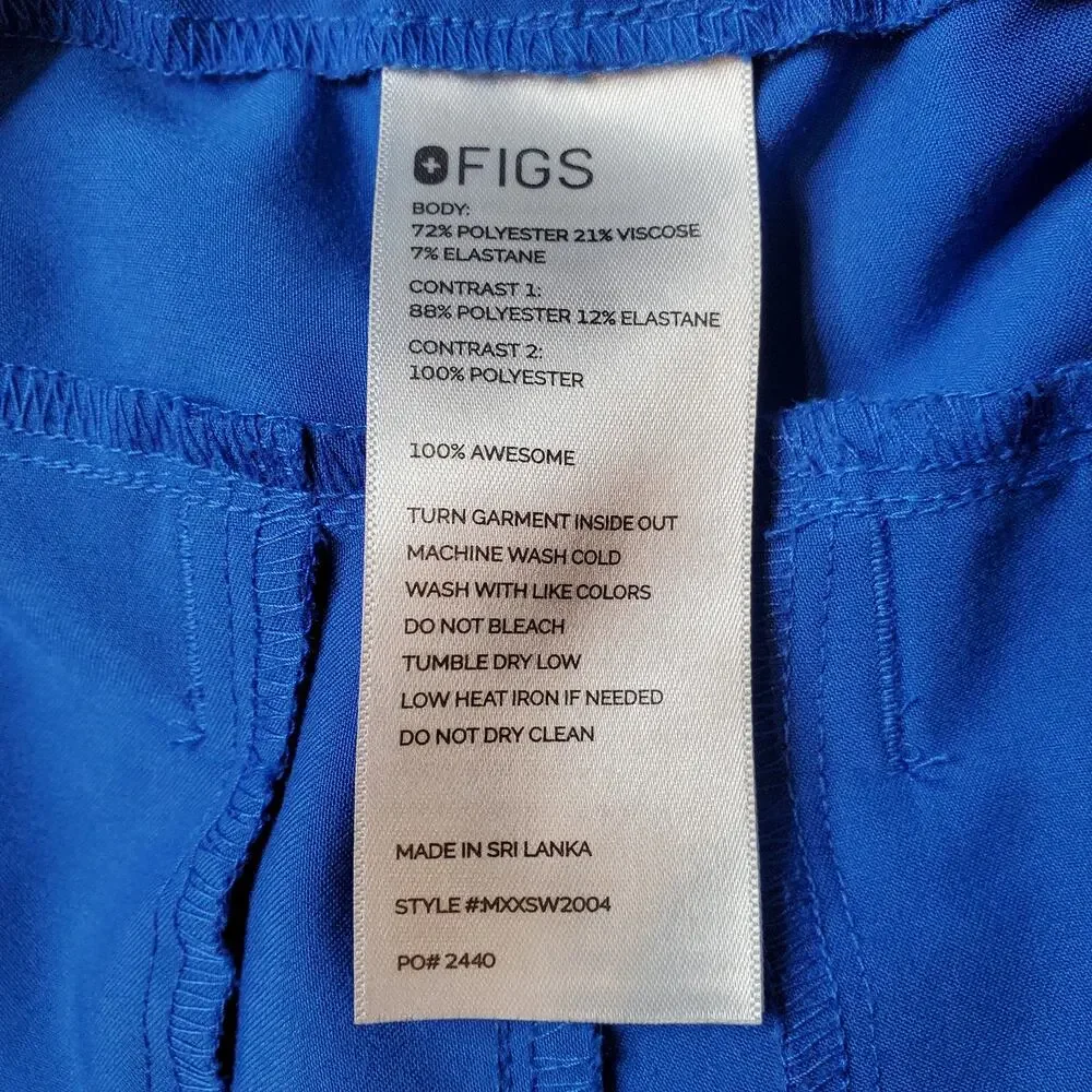 Figs Men's Size M Tansen Jogger Slim-Fit Scrub Pants Blue MXXSW2004S